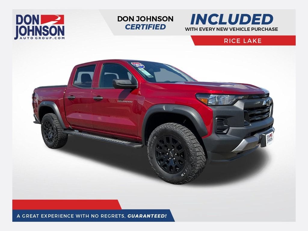 2024 Chevrolet Colorado Trail Boss in Radiant Red Tintcoat — front three-quarter view