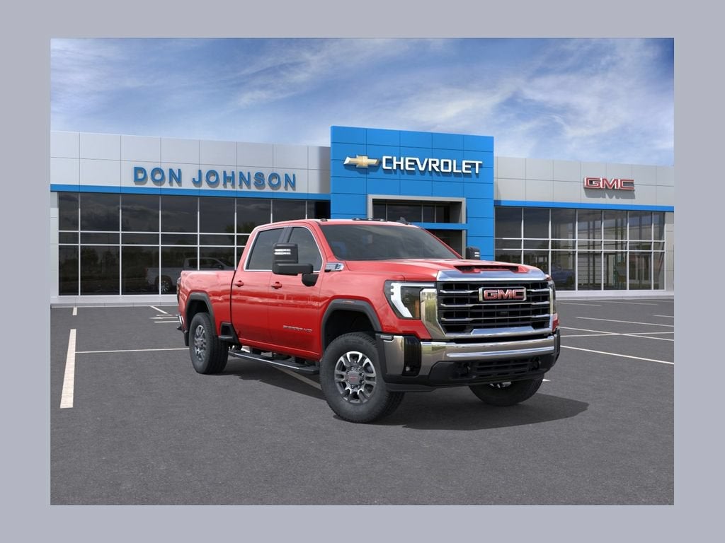 2026 GMC Sierra 3500 HD SLE in Cardinal Red — front three-quarter view