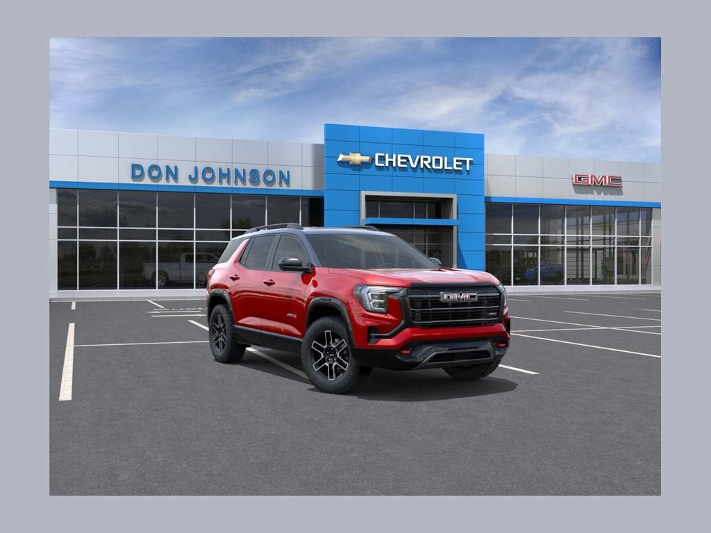 2026 GMC Terrain AT4 in Volcanic Red Tintcoat — front three-quarter view