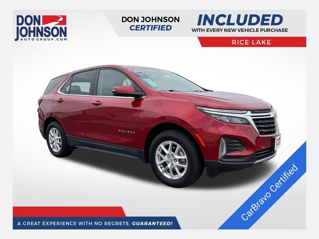 2024 Chevrolet Equinox LT in Radiant Red Tintcoat — front three-quarter view