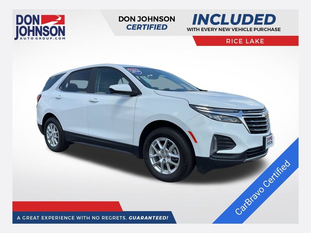 2024 Chevrolet Equinox LT in Summit White — front three-quarter view