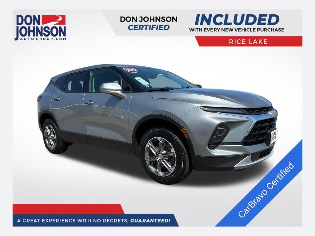 2023 Chevrolet Blazer 2LT in Sterling Gray Metallic — front three-quarter view