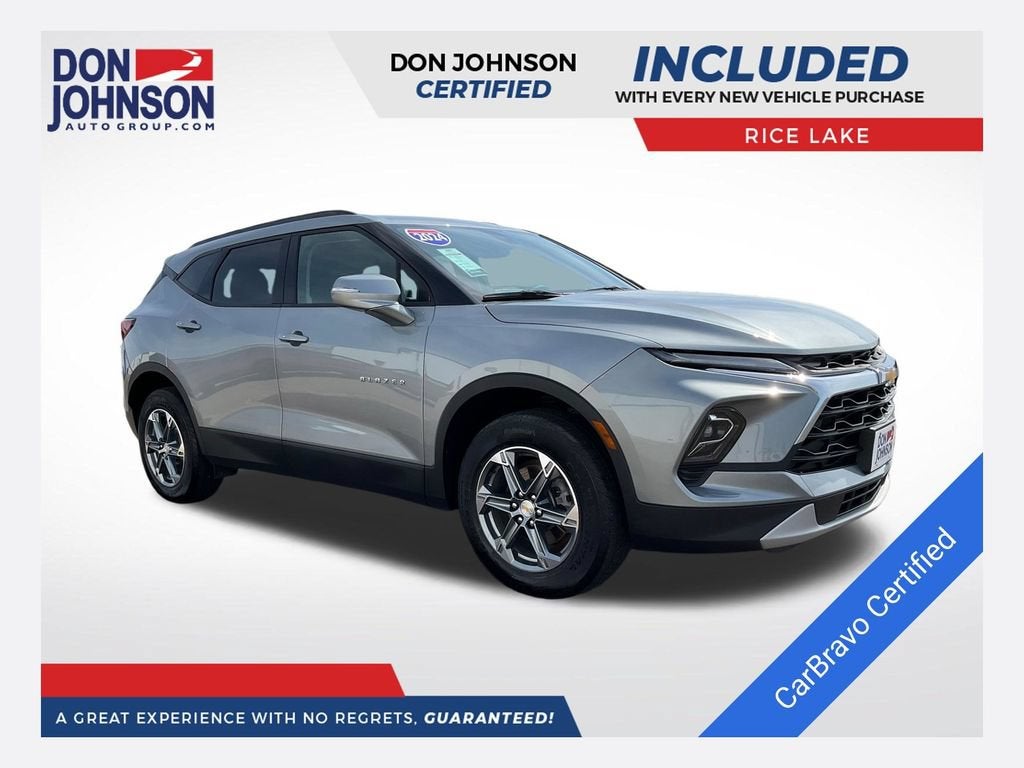 2024 Chevrolet Blazer 3LT in Sterling Gray Metallic — front three-quarter view