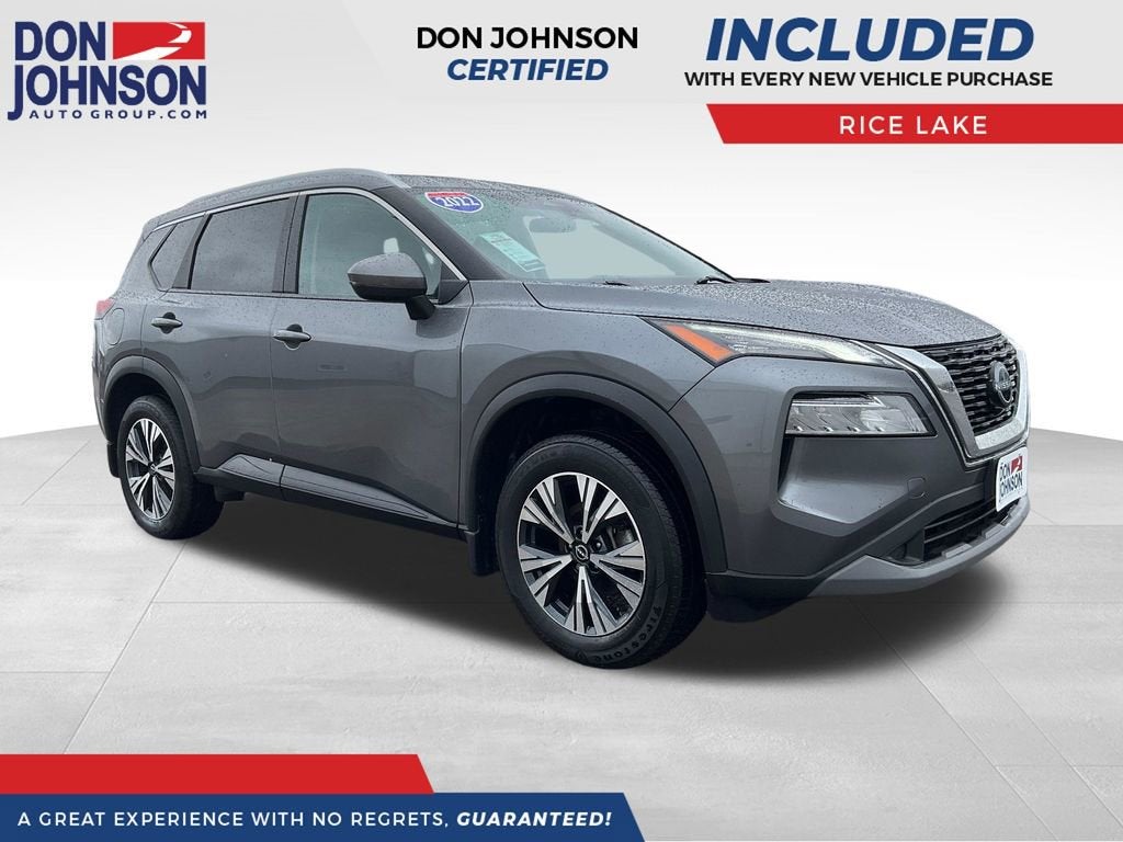 2022 Nissan Rogue SV Intelligent AWD in Gray — front three-quarter view